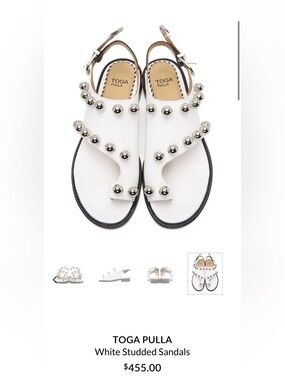 TOGA PULLA
White Studded Sandals size 39